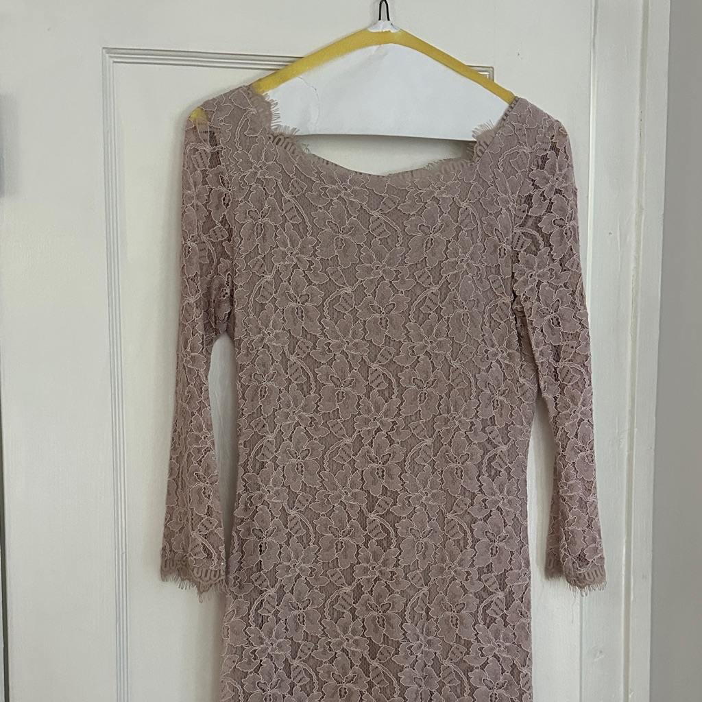Elegant Lace Dress In Beige